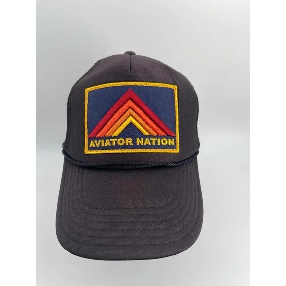 Aviator Nation Trucker Hat Vintage Style Rainbow Logo Mesh Snapback Adjustable - Picture 6 of 9